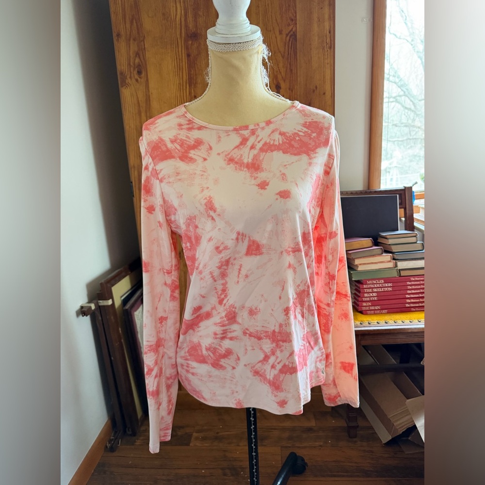 Hang Ten Pink Tie-Dye UV Protection Top Size M